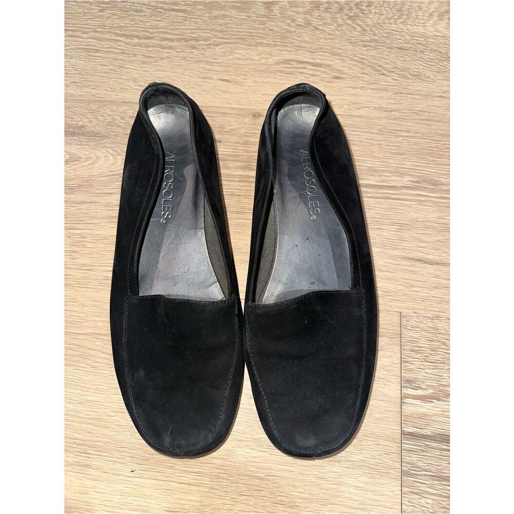 NEW Aerosoles Women’s 6.5 Black Suede Slip-On Loafers